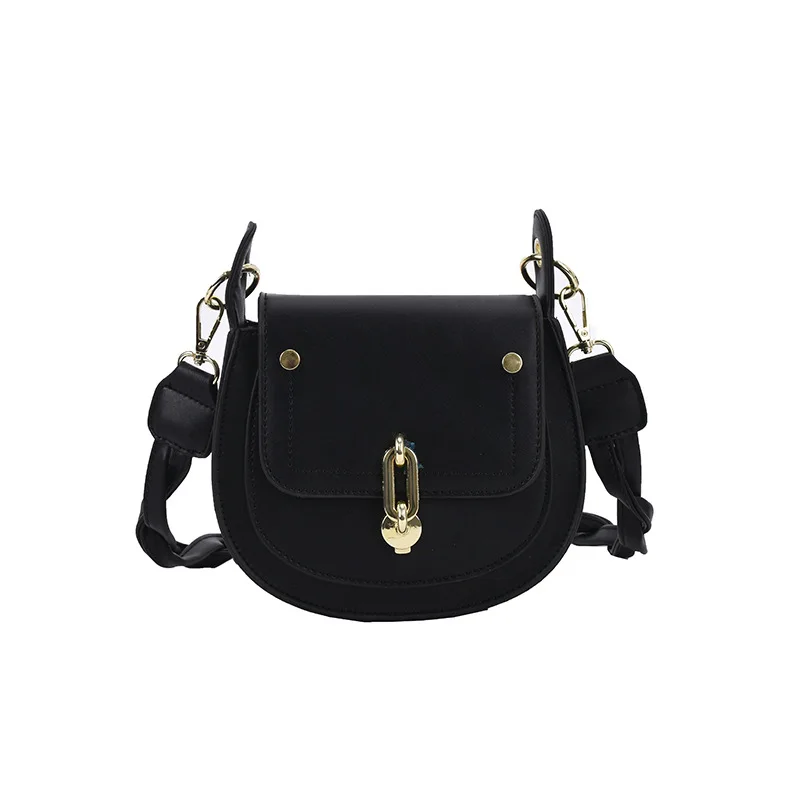 

2021 New Arrivals Women's Cross Body Bag For Female PU Leather Latch Rivet Design High Quality Soloid Color Simplicity Style Bag