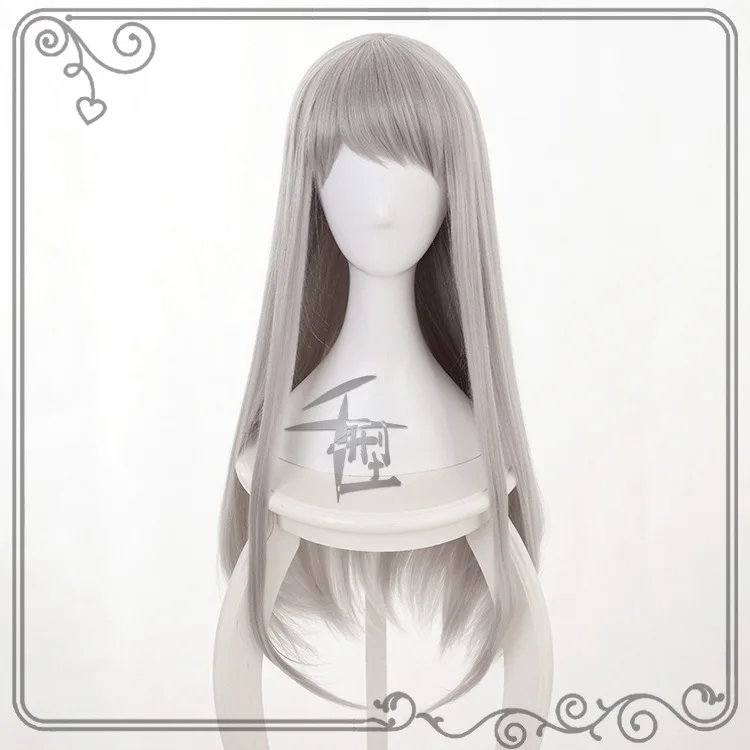 Парик для тренировок в стиле Кофейни godzaki серебристо серый Хай| |