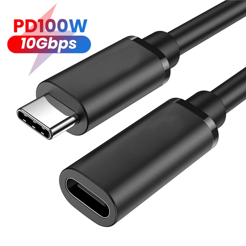 10 Гбит/с Gen2 Type-C USB 3,1 для мужчин и женщин Расширение данных 100 Вт кабель для зарядки УДЛИНИТЕЛЬ шнур для Macbook ноутбука Samsung переключатель - изображение