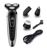 electric men beard shaver dry wet trimmer rotary razor waterproof usb chargeable cordless 6 in 1 grooming kit 8500