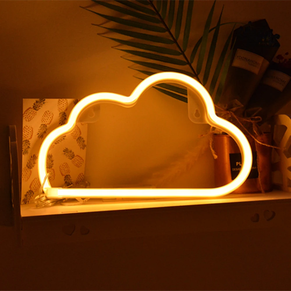 Светодиодная неоновая лампа USB зарядка для гостиной спальни настольная