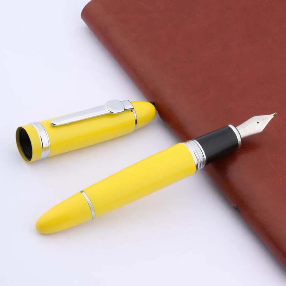 Желтая ручка jinhao серебряные аксессуары винтовая безопасная дизайнерская