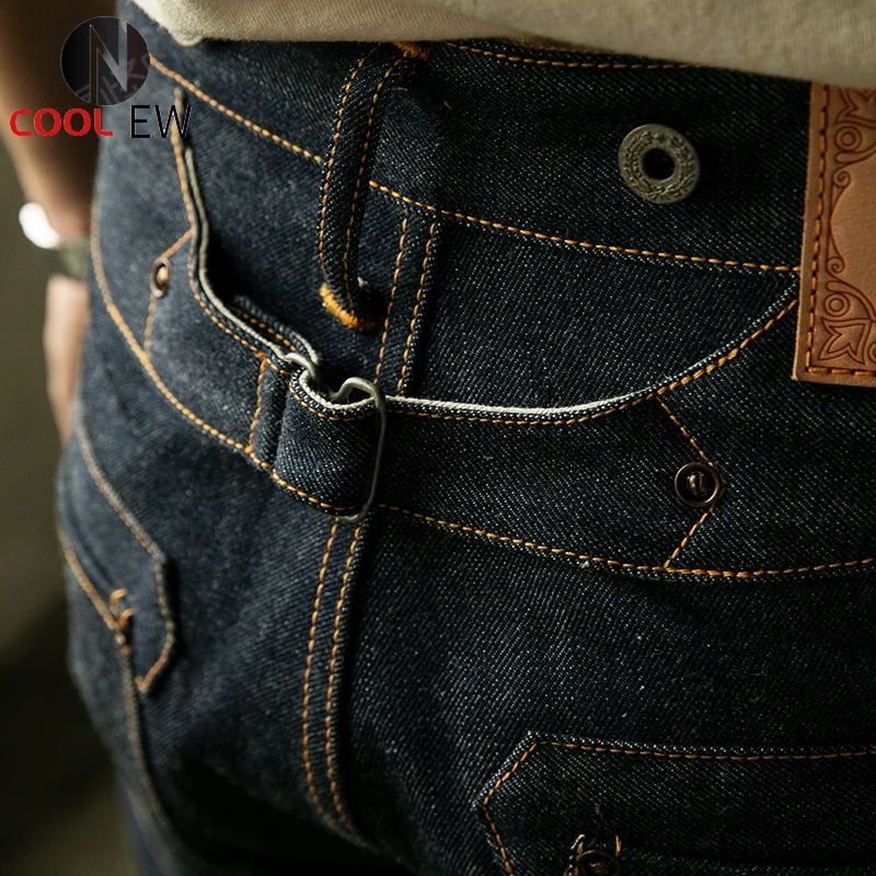 

RS-0002B Read Description! Red Tornado High Waist Raw Indigo Selvage Unwashed Denim Pants Unsanforized Jean 14oz