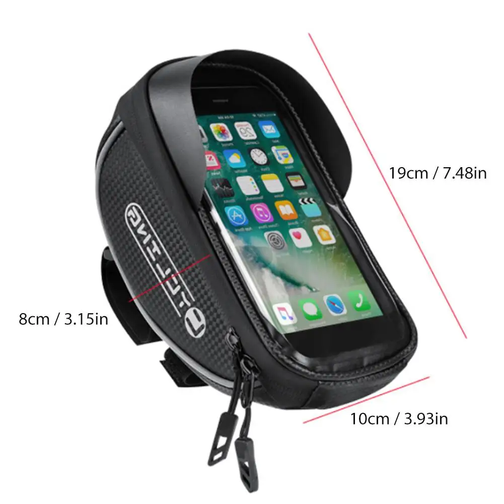 

Bike Front Frame Bag Waterproof Bicycle Touch Screen Phone Mount Storage Bag Cycling Accessories