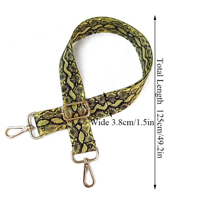 Кожа змеи нейлоновая сумка ремешок для DIY замена Регулируемая через плечо