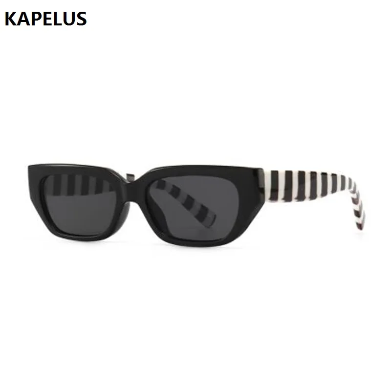 

2021 Vintage small square frame sunglasses for women Black frame zebra leg fashion glasses Outdoor recreation sunshade mirror fo