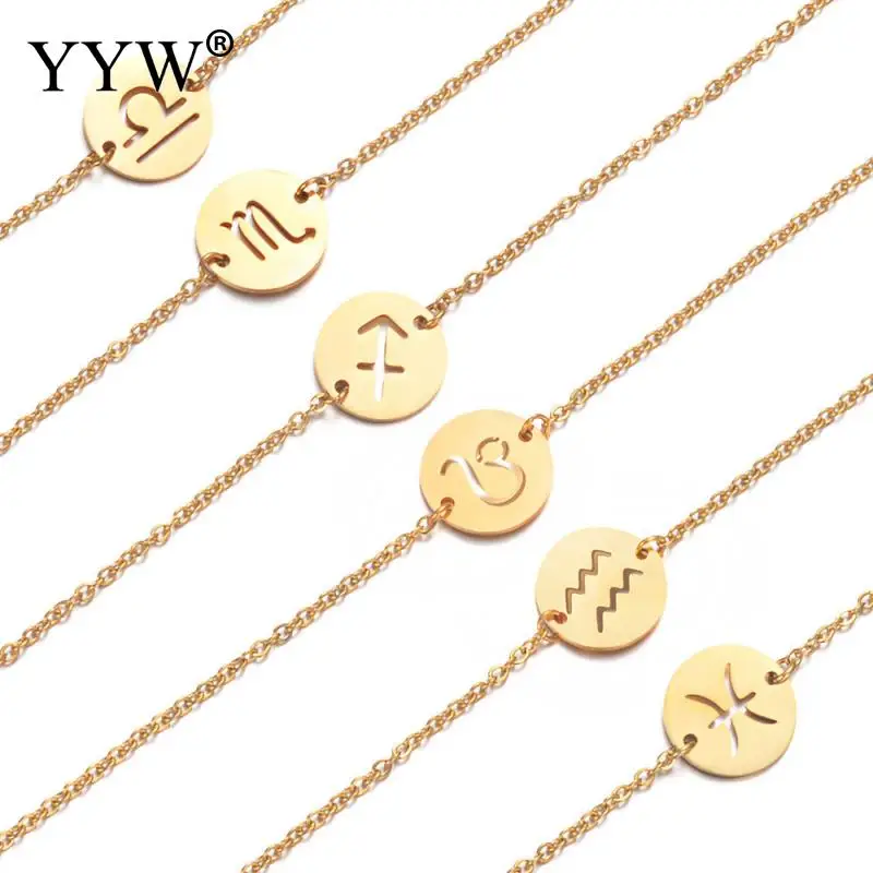 2 нити/партия женские браслеты золотого цвета из нержавеющей стали | Украшения и