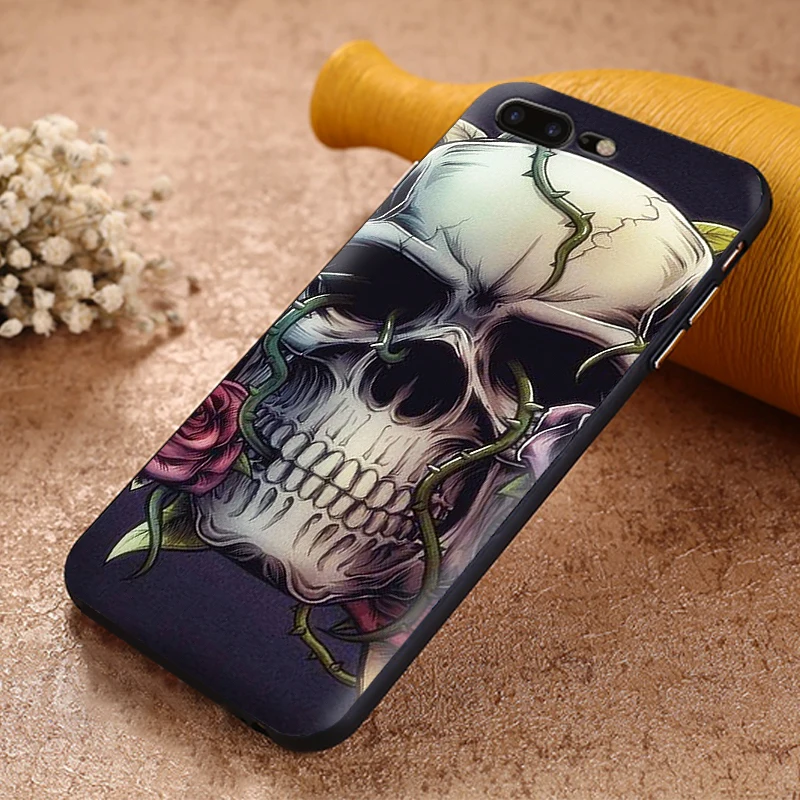 skull Soft Silicone Phone Case For iphone X XS Max XR 7 8 6 6s Plus TPU Back Cover | Мобильные телефоны и аксессуары