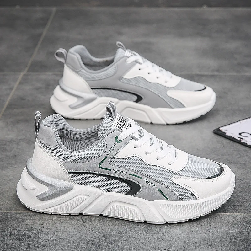 

New Men Sneakers Fashion Casual Shoes Mesh Breathable Platform Footwears Youth Trend Outdoor Sport Walking Trainers