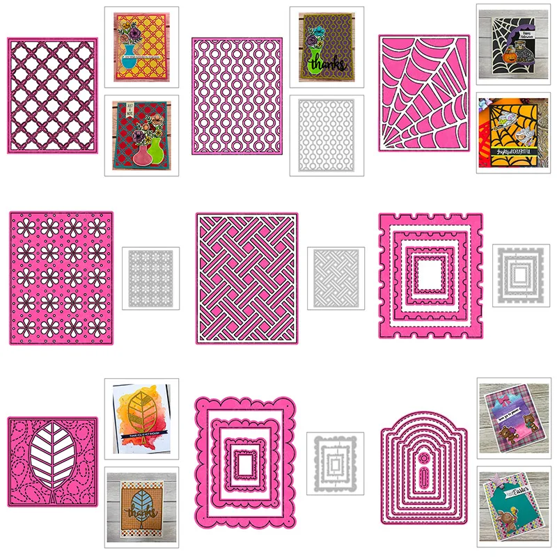 Металлический трафарет с цветами и листьями для скрапбукинга без штампов