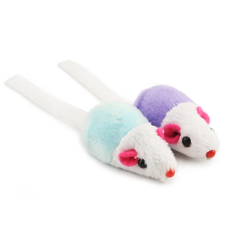 10PCS/LOT Plush Mouse Cat Toy Pet Mice Animal Cloth Fuzzy For Kitten | Дом и сад