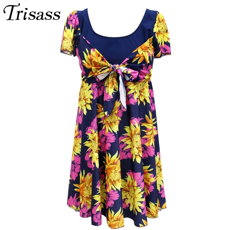 Trisass матери Одна деталь купальник размера плюс Для женщин юбка купальники 3XL 7XL 110