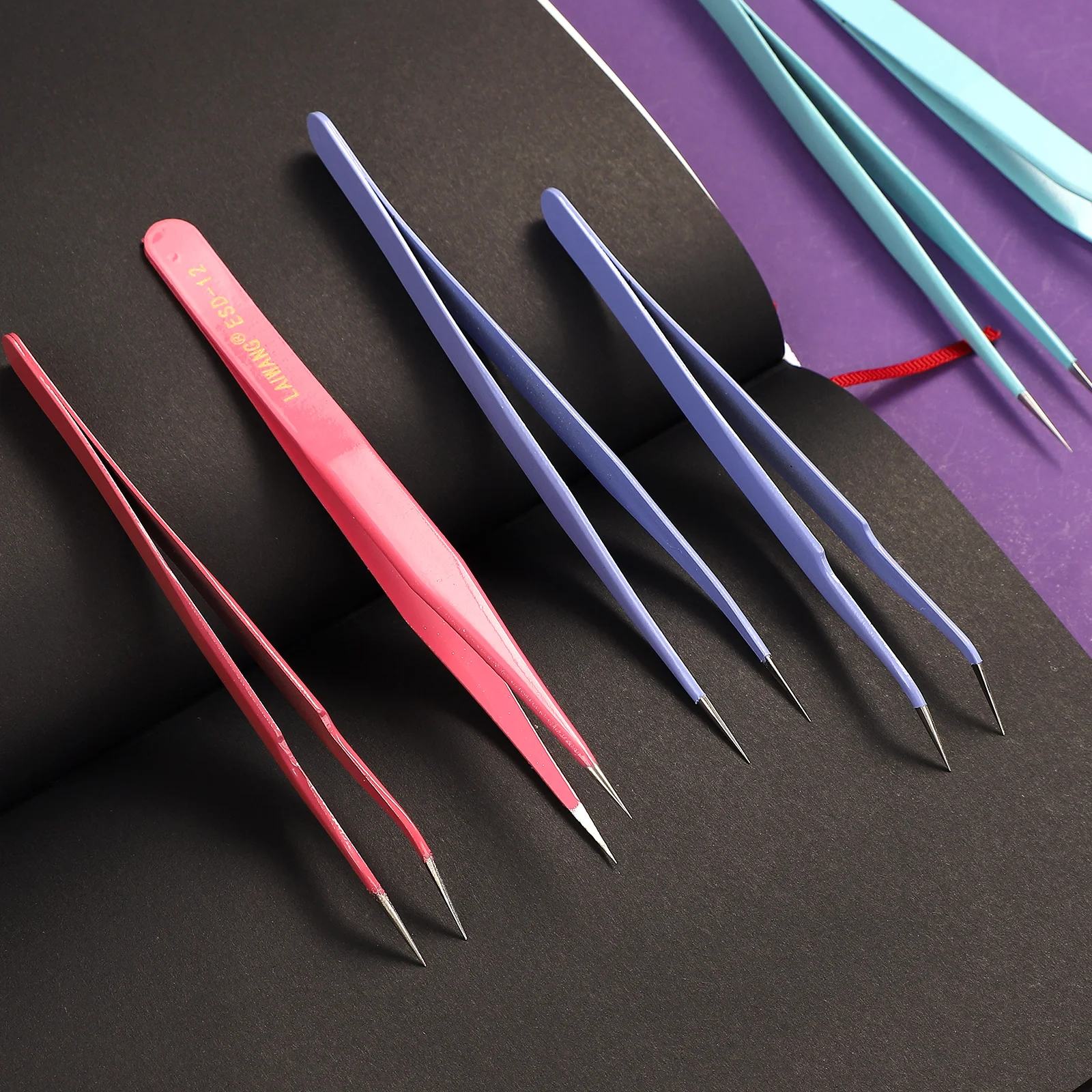 Пинцет JIANWU из нержавеющей стали карамельных цветов цветная лента макарон