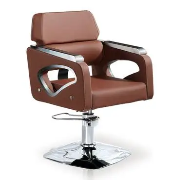 

High-grade hairdressing and hairdressing chair New European lift chair can put down stainless steel armrest