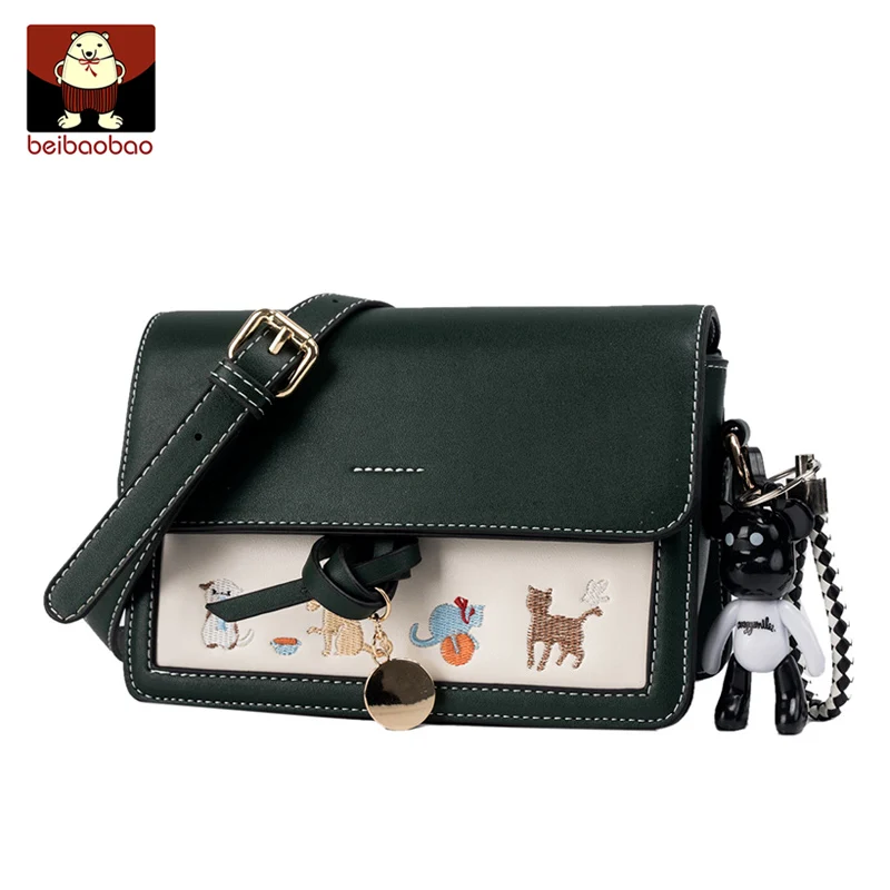 Женские сумки с вышивкой в Корейском стиле 2019 мягкая сумка на плечо изображением