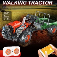 mould king the motorized tractor model 17005 app rc high tech car model building blocks bricks educational toys birthday gifts