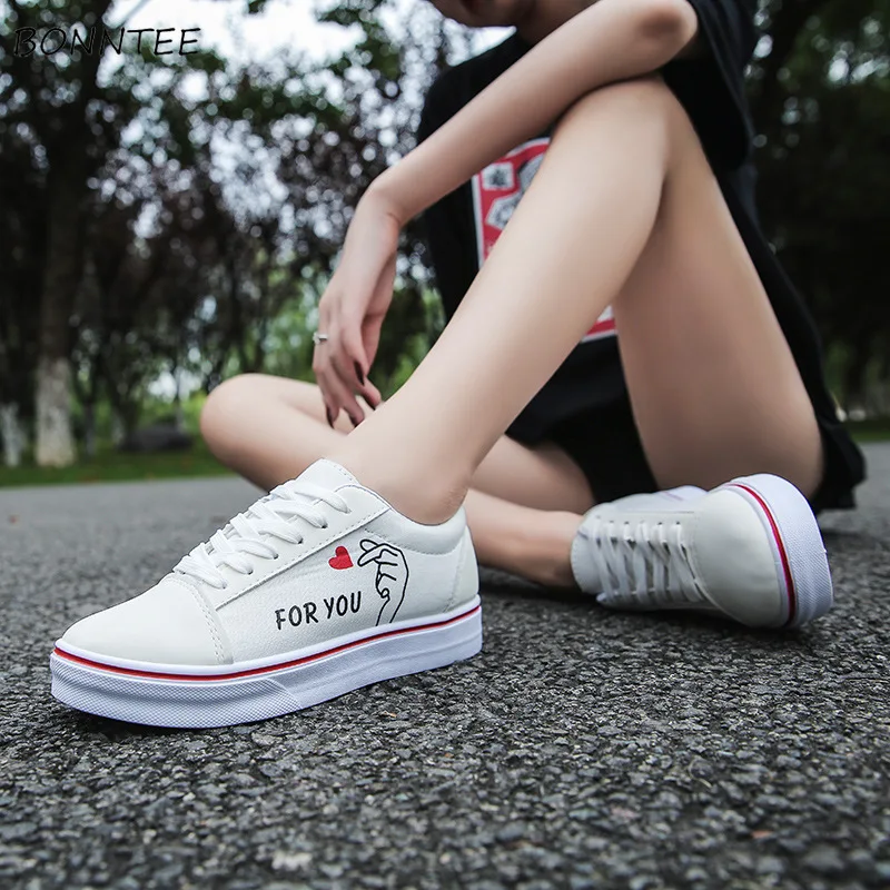 Кроссовки женские на плоской подошве Вулканизированная подошва Повседневная