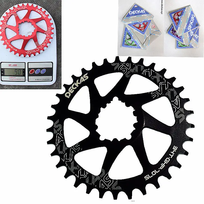 Звездочка DECKAS GXP для шоссейного велосипеда круглая/Овальная цепь горного 32/34/36/38T