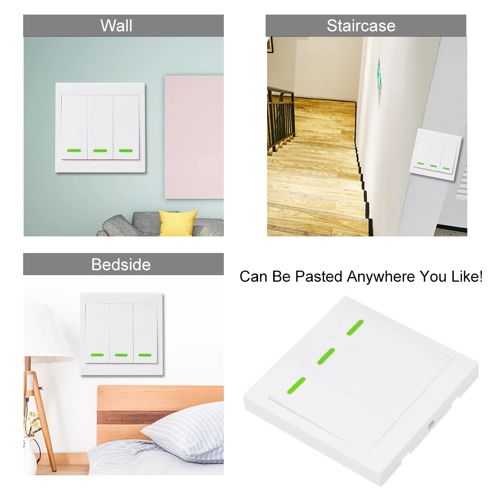 Интеллектуальный выключатель света SONOFF кнопочный настенный светильник