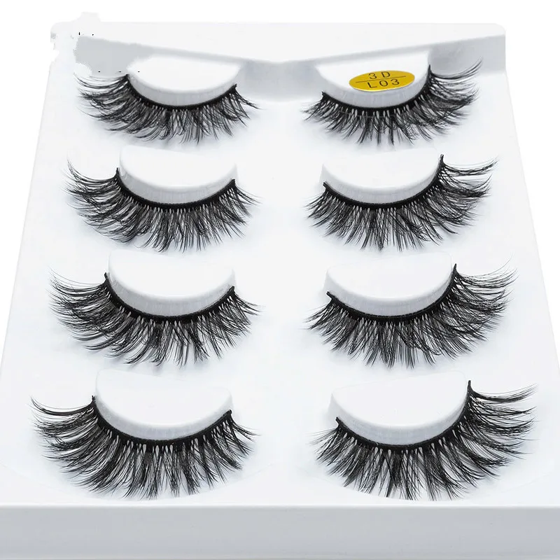 Горячая Распродажа 4/8 пар 3D норковые ресницы натуральные накладные