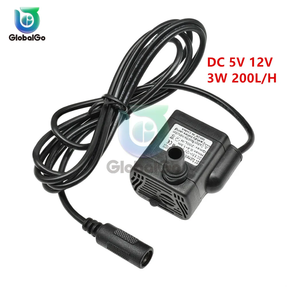 Погружной насос с микро USB Бесщеточный погружной помпа расходом энергии 5 В 12