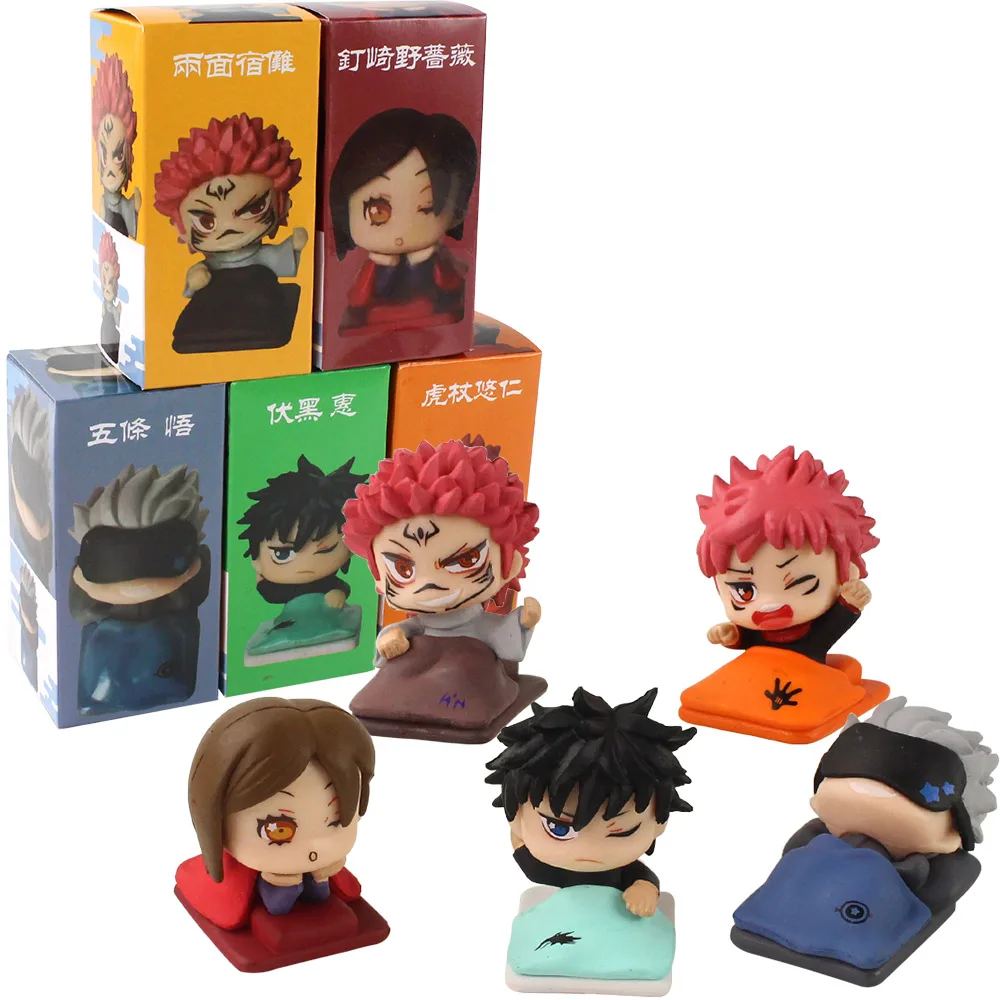 

5 шт./компл. фигурки персонажей аниме juютсу Kaisen, игрушки-модели героев Юджи фусигуру Мегуми, годжо Сатору кугисаки нобара