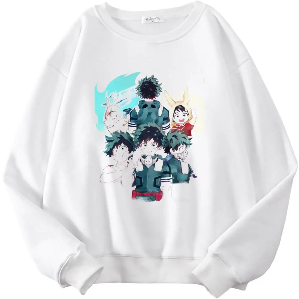 

My Hero Academia Streetwear Sweatshirt Casual Print Ladies Gothic Punk Hoody Harajuku Casual Simple Popular Tops Academy-38