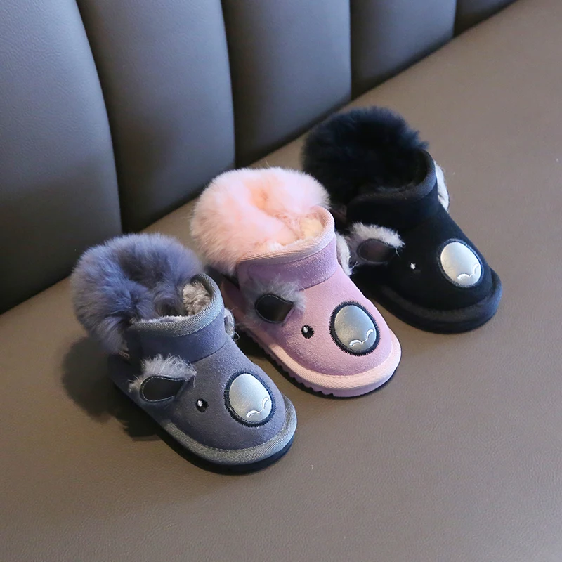 2019 г. Зимние детские зимние ботинки для малышей мальчиков и девочек нескользящая