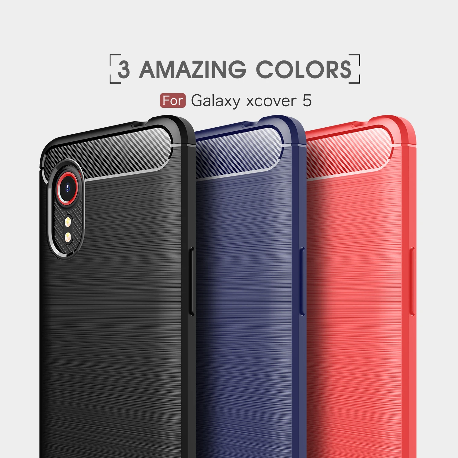 

Luxury Shockproof Carbon Soft Silica gel Fiber Phone Case For Samsung Galaxy Xcover 5 Pro Fashion Breathable Protection Cover