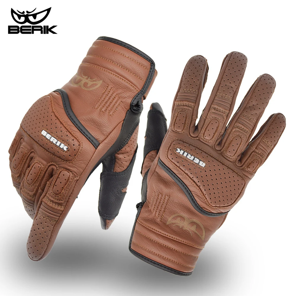 Мотоциклетные кожаные перчатки в стиле ретро городские байкерские велосипедные