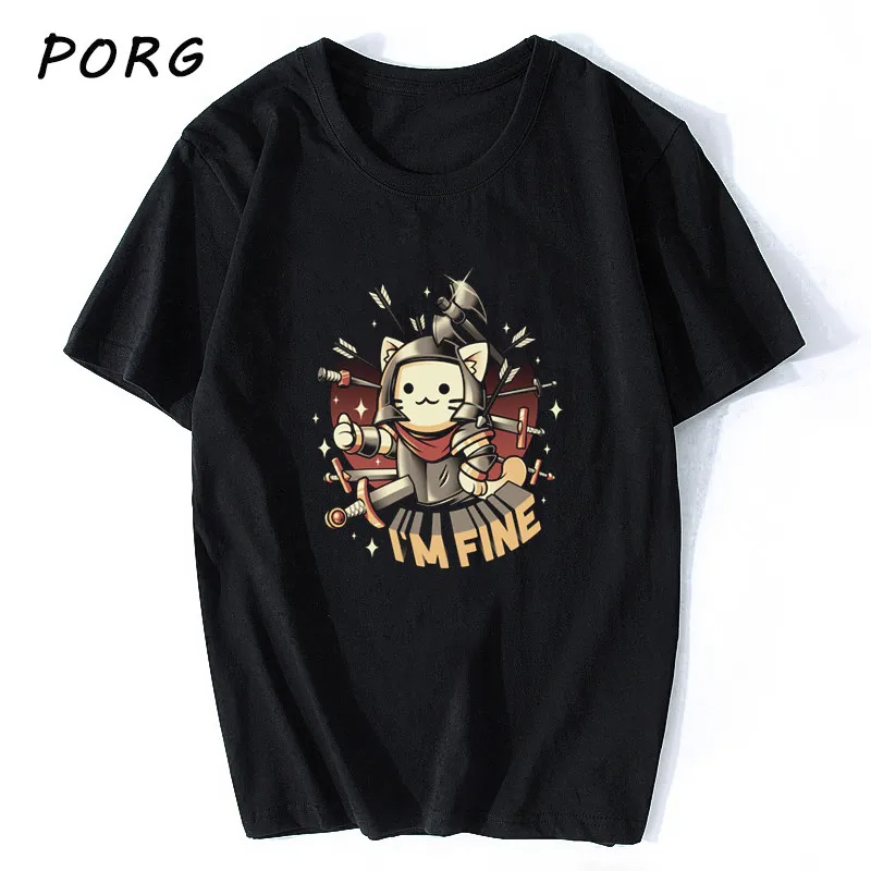 

Anime Ramen Men's Aesthetic Japan Cool Camisetas Neko Harajuku Hombre Shirt T Vintage High T-shirt Cat Cotton Streetwear Quality