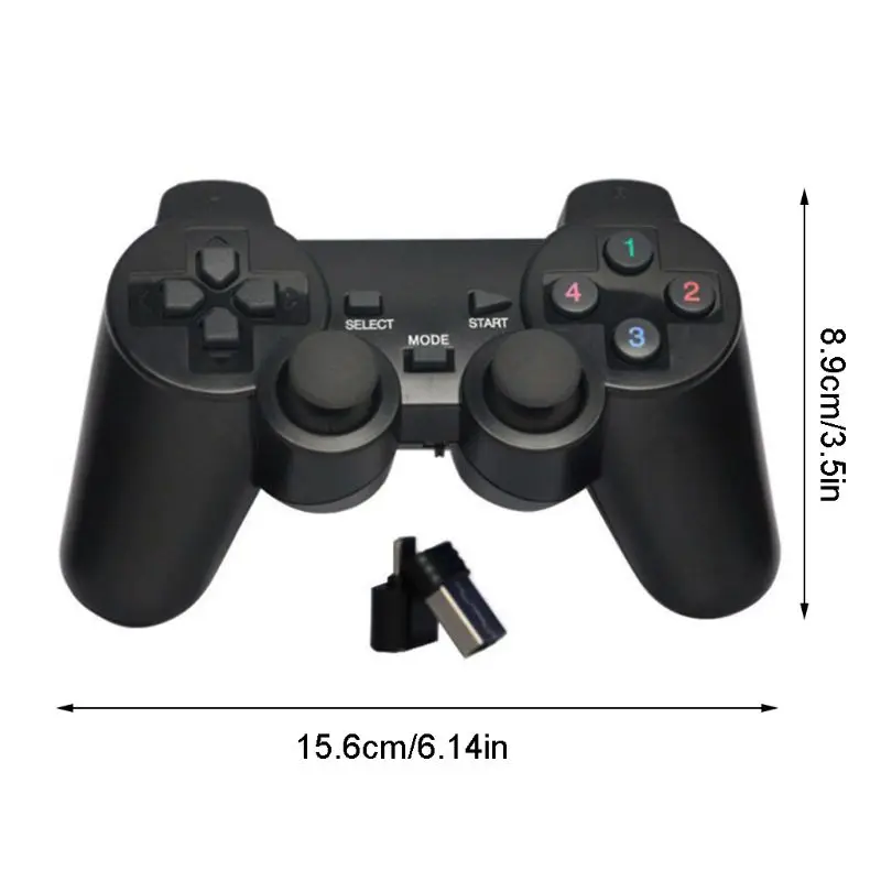 Беспроводной игровой USB контроллер с двойной ручкой джойстик Вибрационный