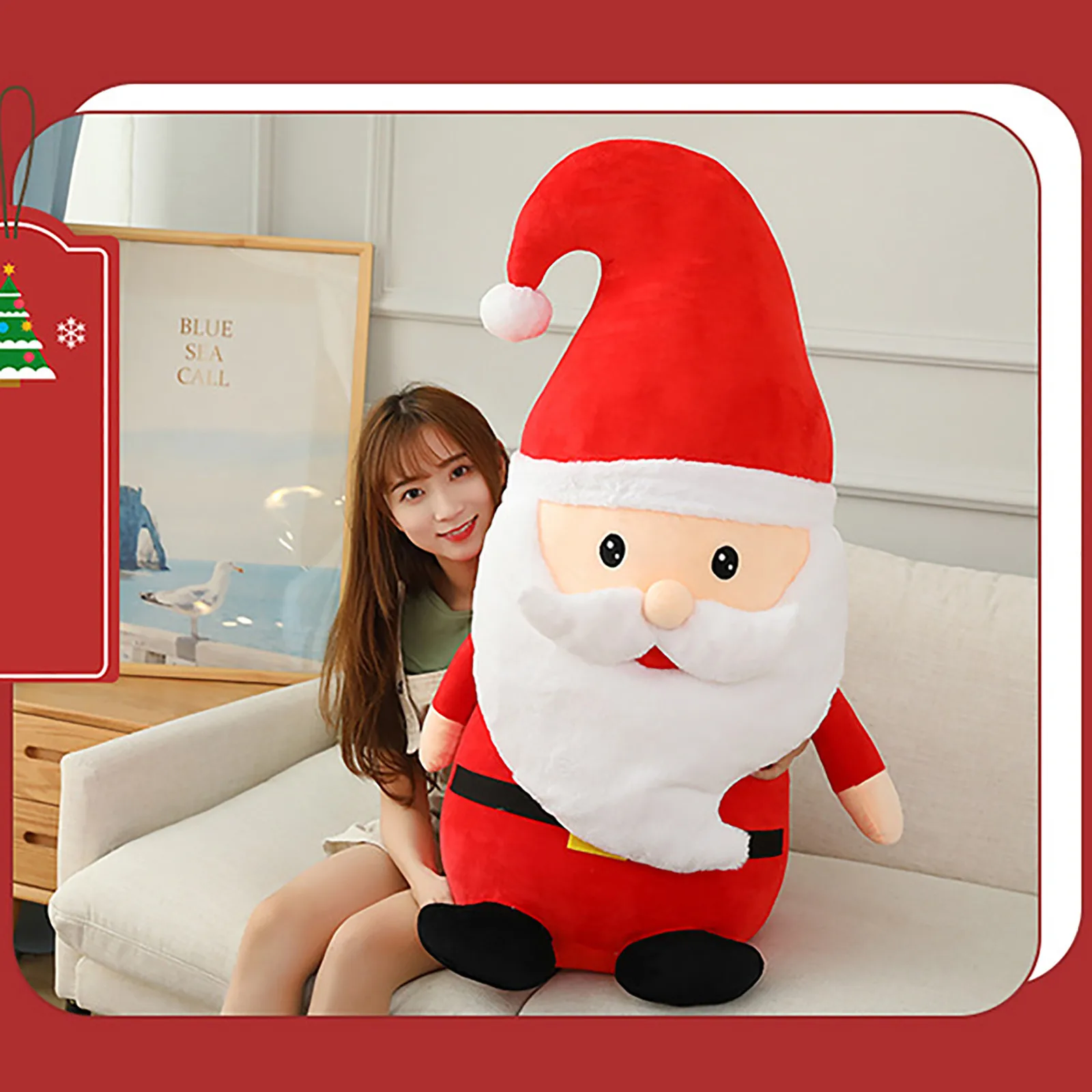 

Christmas Plush Dolls Home Ornament Decoration Toys Santa Clause Doll 60CM Sleeping Pillow Christmas gift Children Companion