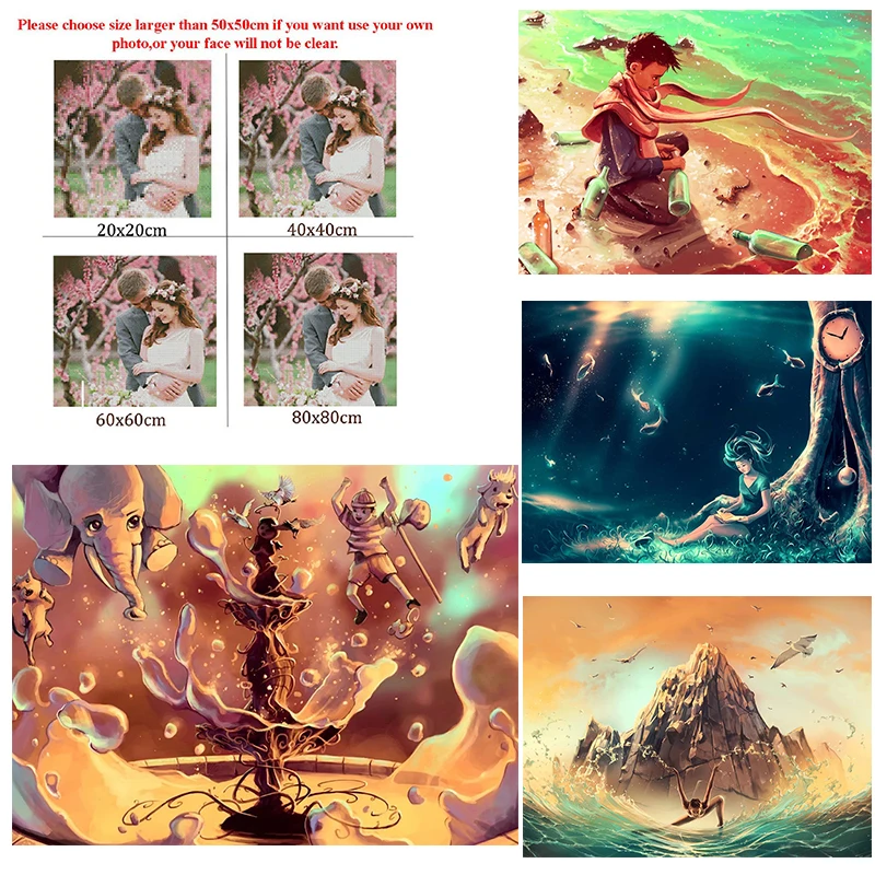 

Diy Diamond Painting Custom Figure Painting Anime Animals Landscape Living Room Bedroom Wall Cross Stitc Mosaic Home Decora