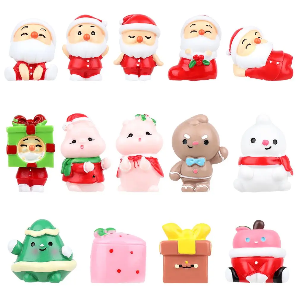 

2022 New Christmas Series Micro Landscape Snow Landscape Decoration Lovers Pig Gingerbread Man Resin Crafts Home Office Supplies