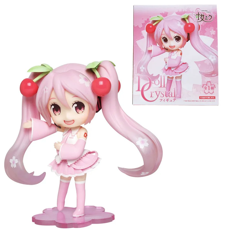 

Экшн-фигурка Bandai Hatsune Miku Sakura Q версия в коробке модель из ПВХ для взрослых кукла декоративная игрушка подарок для детей