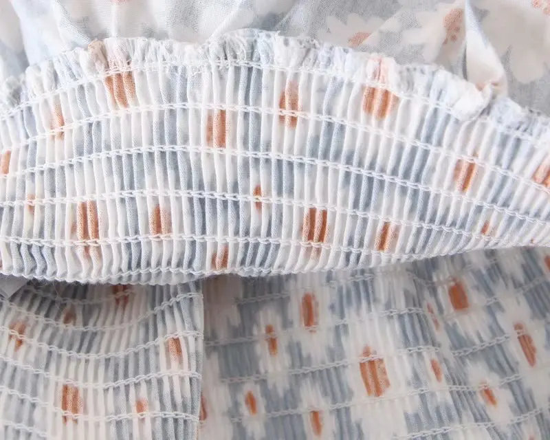 Женская винтажная укороченная блузка Bazaleas шикарная с расклешенными рукавами и