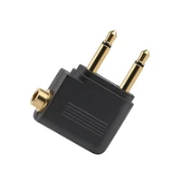 3 5mm converter audio divisor 1 in 2 male female gold plated aircraft special 3 5 jack adapter for headphones aux cable for car