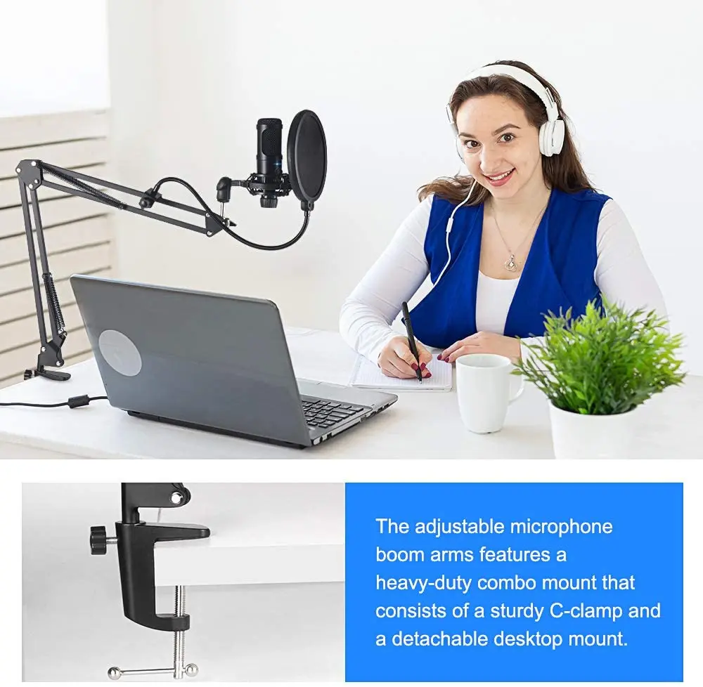 

USB Gaming Condenser Microphone with Stand New bm 800 Studio Microphone Kits for Computer Youtube Broadcast Recording micro