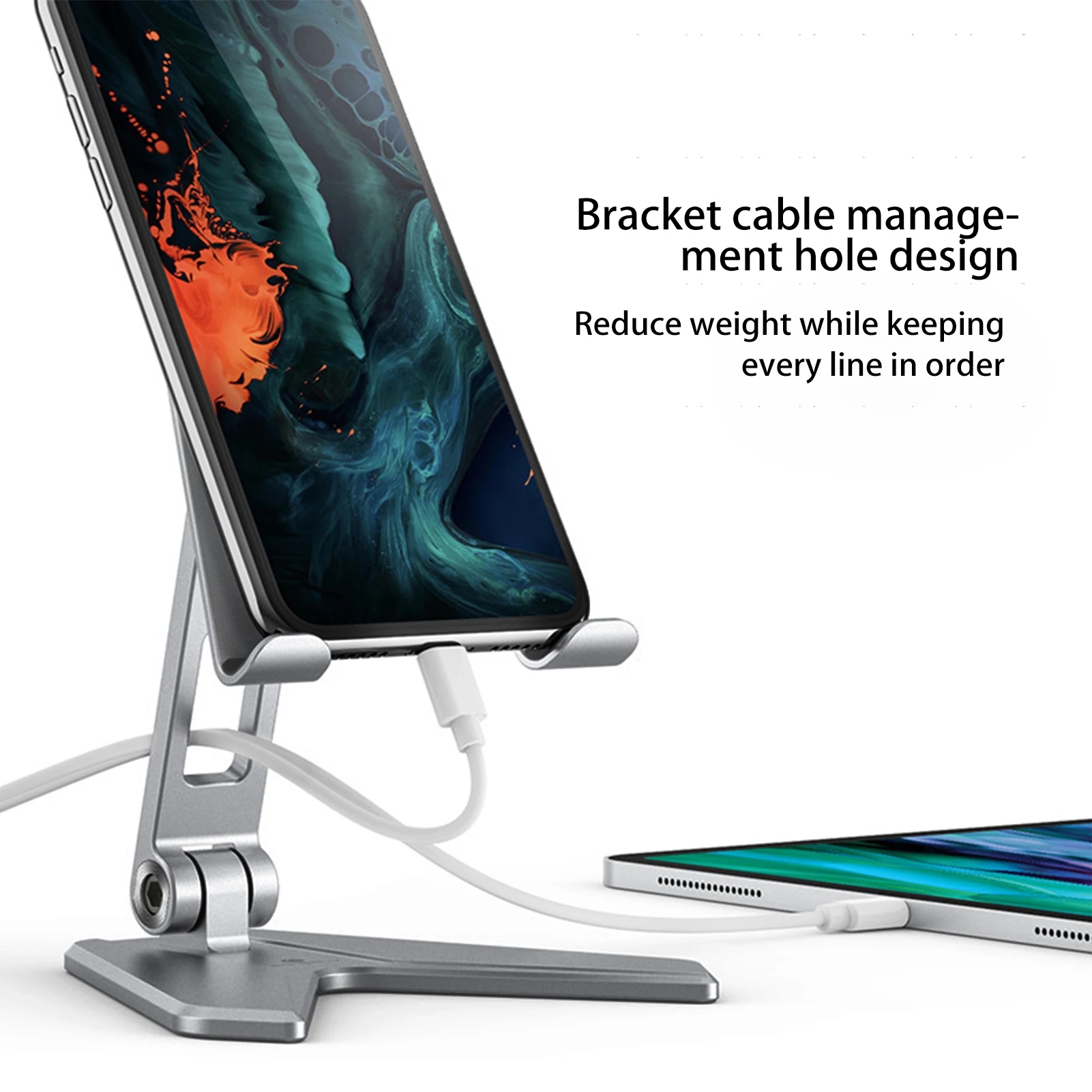 

Universal Phone Holder Aluminum Alloy Desktop Mobile Stand For Cell phone Tablet, Portable Foldable Smartphone Support Bracket