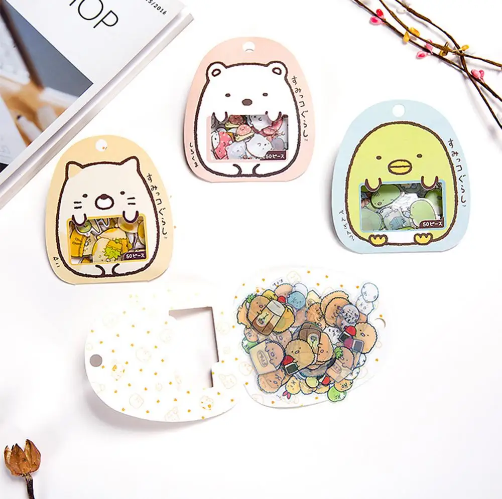 50 шт./пакет 2 пакета (ов) Модные Kawaii декоративные наклейки бумага для скрапбукинга