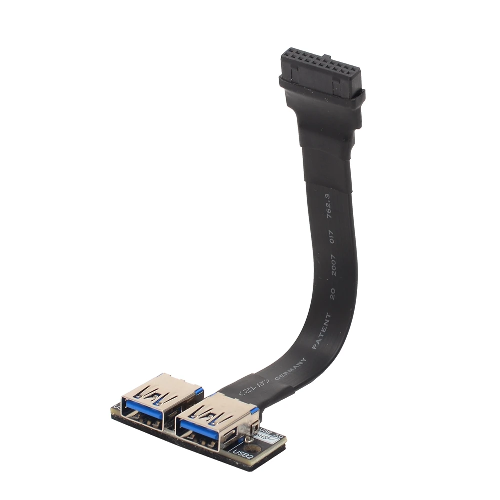 Новый адаптер USB 3 1/IDC 19/20P к A внутренний разъем с двумя портами USB3.0 20P плоский