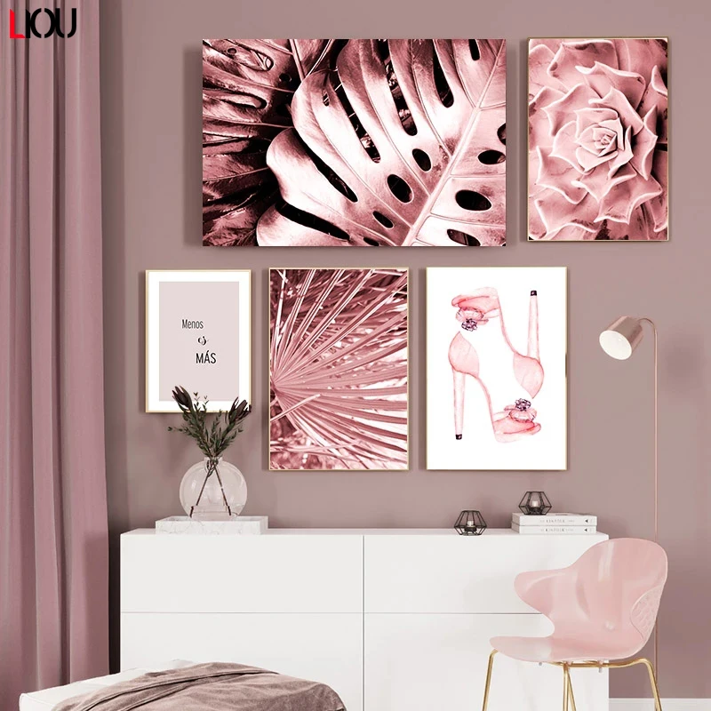 Роза суккуленты растения на высоком каблуке листья ботаническая Картина холсте