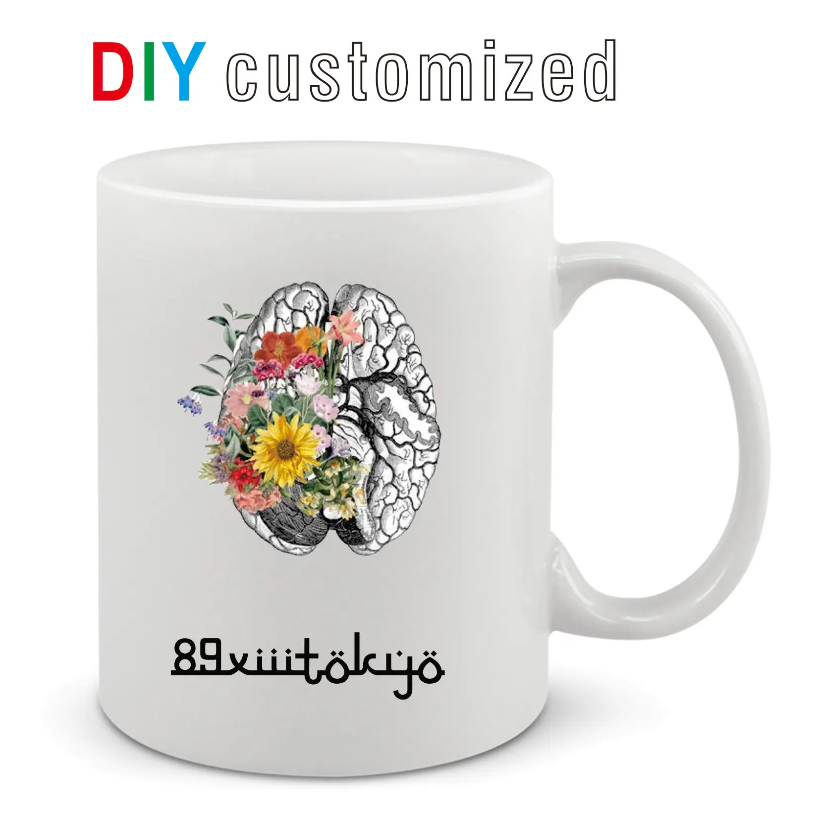 

DIY Customized 350ML 12oz Ceramic Mug Personalized Mugs Coffee Milk Cup Creative Present Cute Gift Print Picture Photo LOGO Text