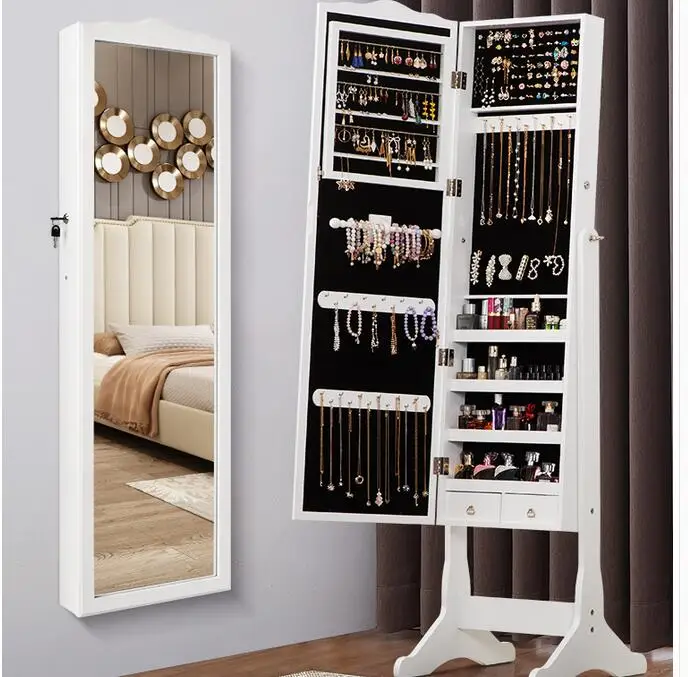 

Full-length mirror, jewelry storage cabinet, one-piece wall-mounted mirror, home floor full-length mirror