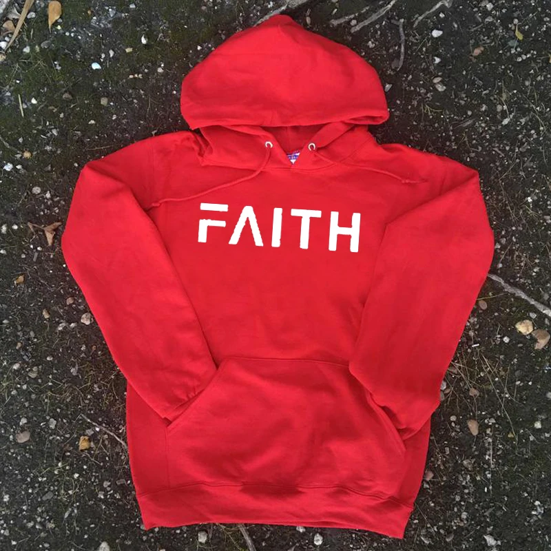 Женские толстовки с надписью «Faith» и принтом размера плюс, повседневные пуловеры с капюшоном, джемпер, одежда с христианским Иисусом, Прямая поставка