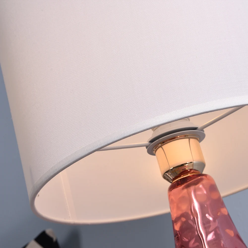 Розовая кристаллическая настольная лампа Светодиодная для Спальня Гостиная 220v