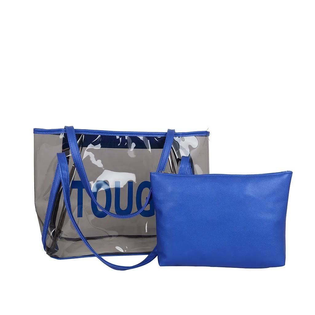 

2021 Fashion Women Transparent Crossbody Ladies Printing Shoulder Bag Messenger Handbag Waterproof Beach Bags Composite Tote