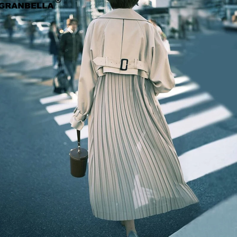 Однотонная женская ветровка 2020 модная Корейская плиссированная шифоновая