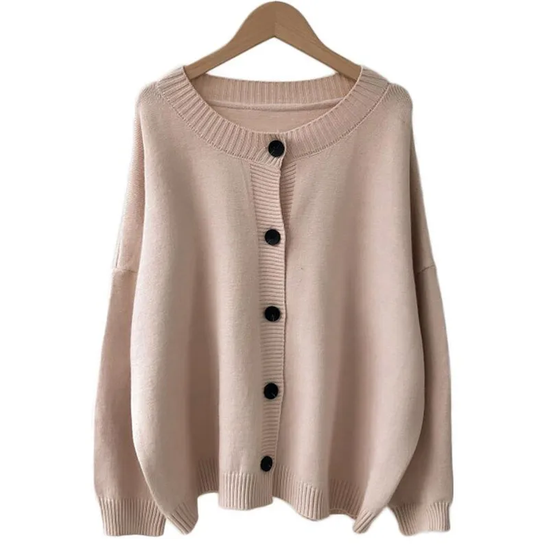 2019 весна и осень женский свитер сплошной цвет с длинными рукавами Корейская